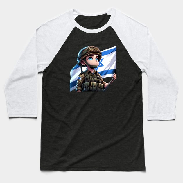 Israeli Soldier Baseball T-Shirt by Jaffe World